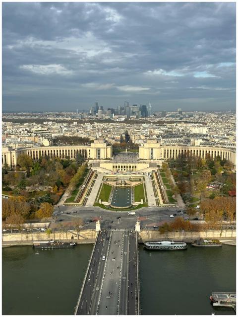 Stunning aerial view of Trocadéro Gardens and Pari