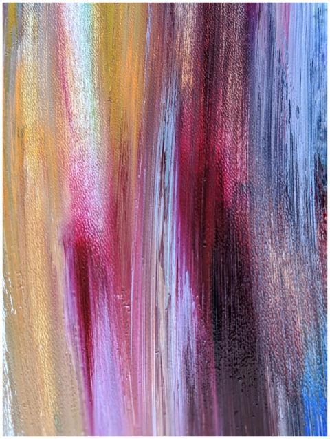 Vibrant abstract painting with colorful brushstrok