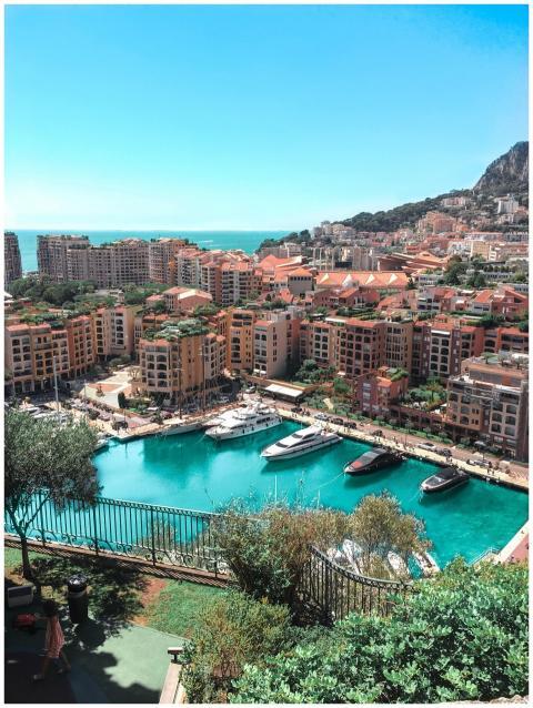 A stunning aerial view of Monte Carlo's vibrant ha