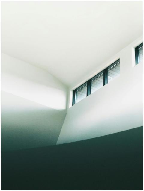 High key abstract image of a minimalist architectu