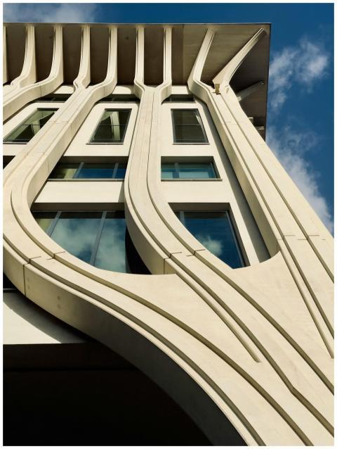 Modern Architectural Facade Curved