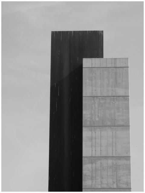 Abstract view of modern architecture with geometri