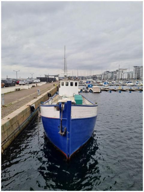Classic Blue Boat Scenic