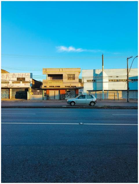 A city street in Belo Horizonte, MG, Brazil with a
