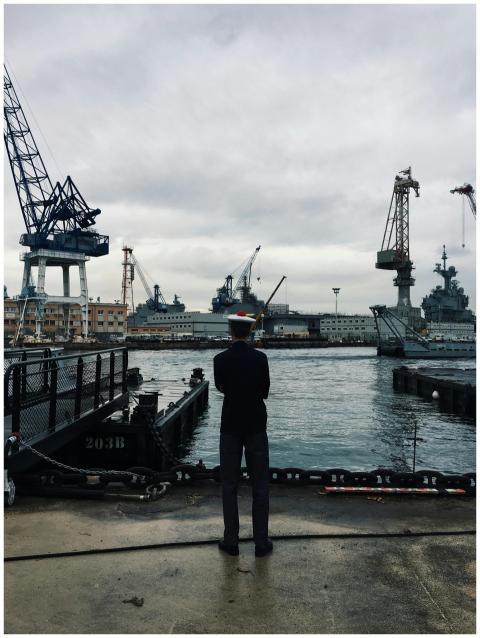 Navy officer oversees ships at Toulon's industrial