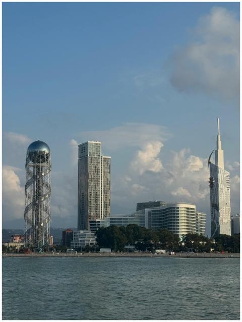 Stunning view of Batumi's modern skyline with uniq