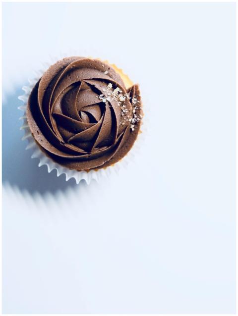 Close-up shot of a beautifully decorated chocolate