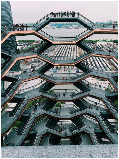 Explore the intricate design of Vessel at Hudson Y