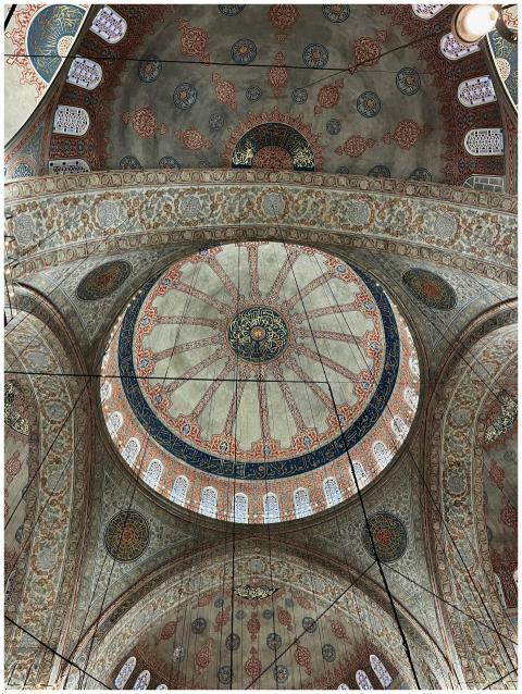Stunning interior view of the Sultan Ahmed Mosque