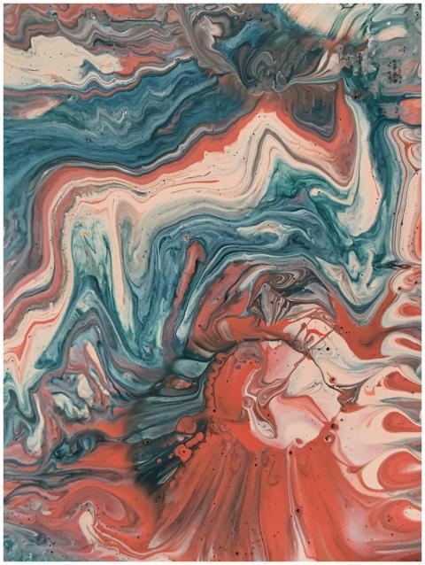 Captivating fluid abstract art with dynamic swirls