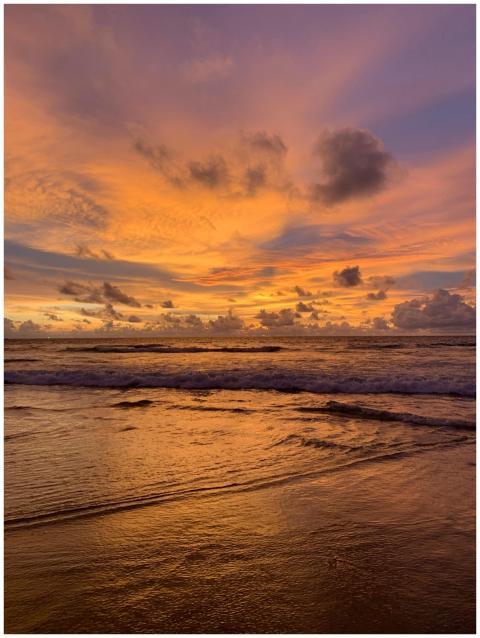 Free stock photo of beach sunset