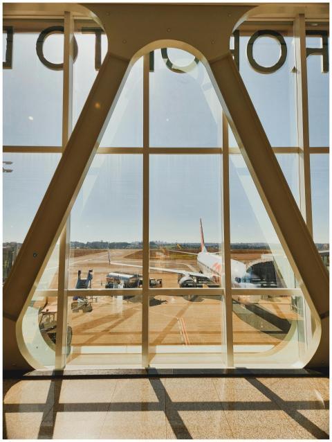 A view of a plane at Cascavel Airport, PR, Brazil