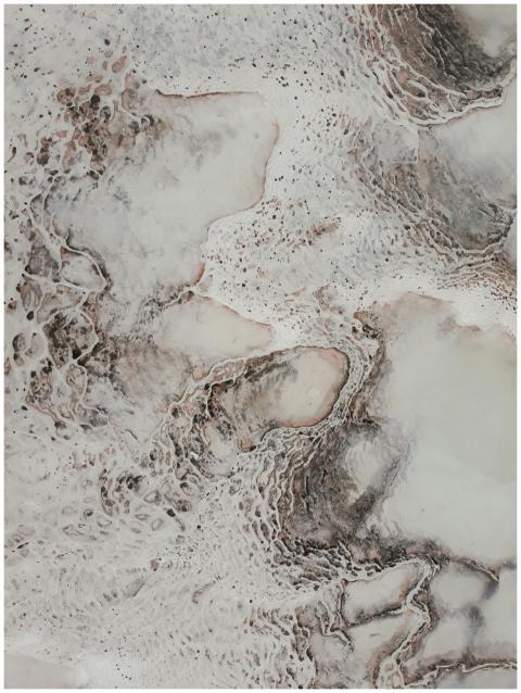 A stunning abstract aerial view of Pamukkale's uni