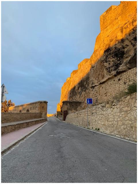 Historic Stone Wall Lit
