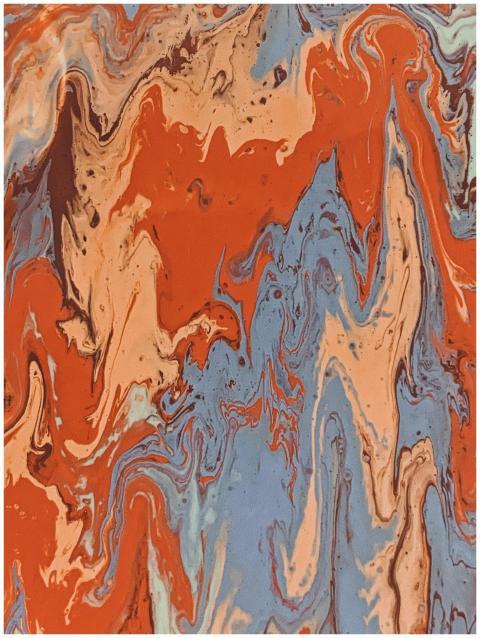 Vibrant abstract expressionism artwork with fluid