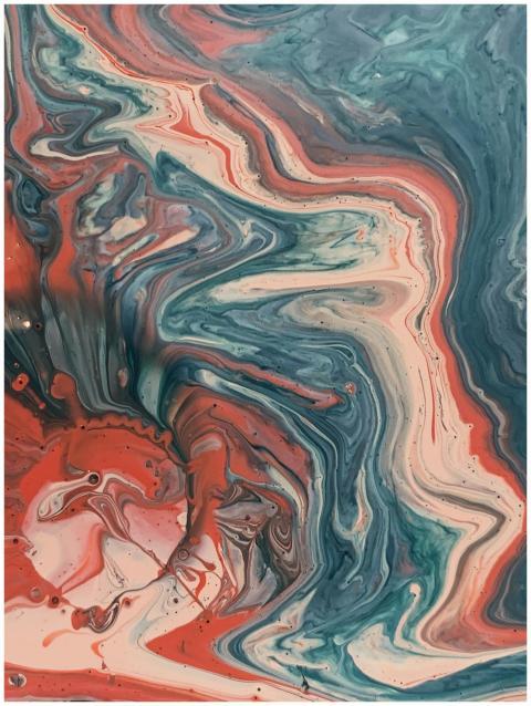Colorful abstract marbled effect with swirling pai
