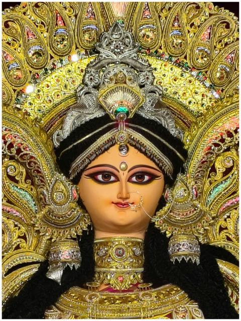 Ornate Durga Idol Intricate