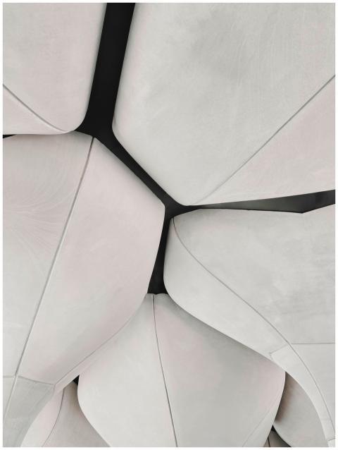 Contemporary ceiling architecture with sleek geome