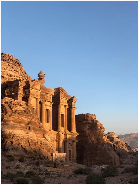 Capture of the ancient Petra Monastery in Jordan i