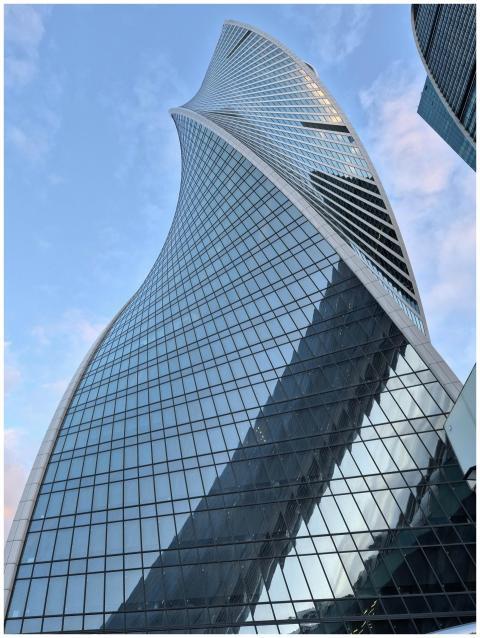 Stunning architectural shot of the iconic twisting