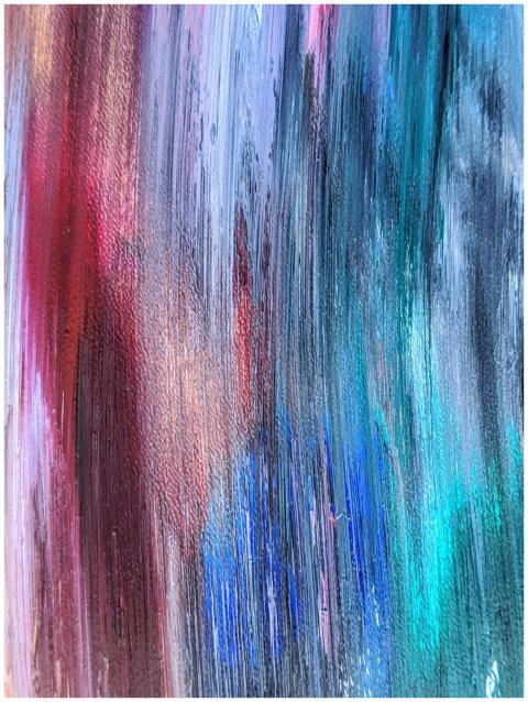 Colorful abstract art with bold brush strokes and