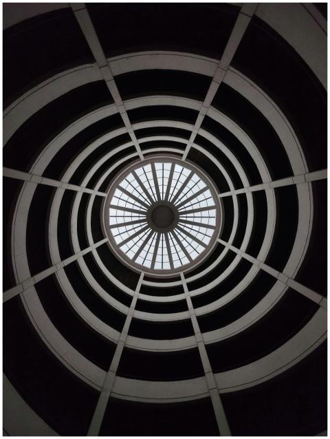 Mesmerizing view of the spiral dome in Hamburg's p