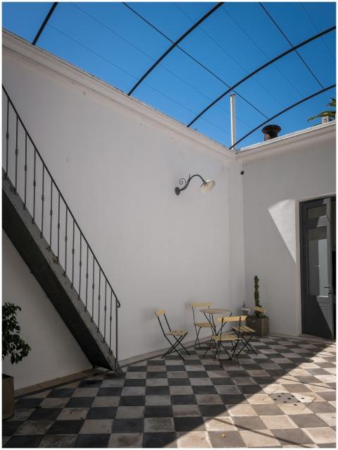 Serene historic courtyard in Colonia del Sacrament