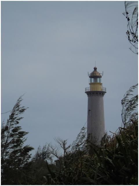 Historic Coastal Lighthouse Cloudy