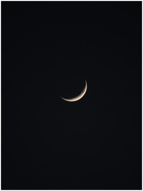Crescent Moon Dark Sky
