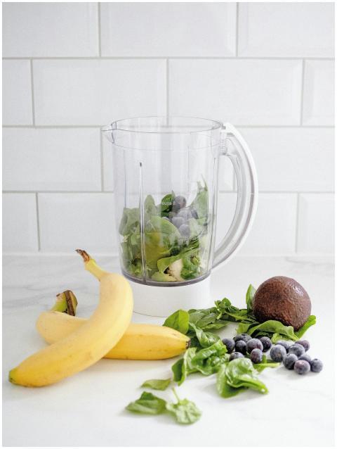 Fresh ingredients for a smoothie including bananas