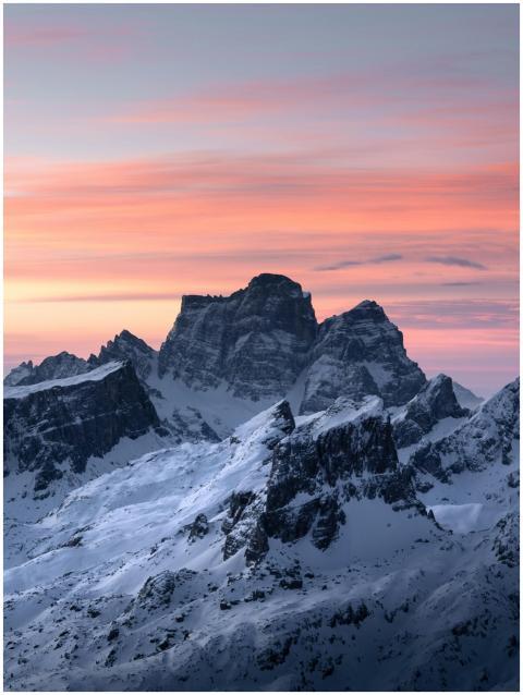 Breathtaking view of Monte Pelmo in the Dolomites