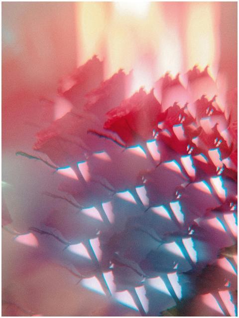 A surreal abstract image featuring a kaleidoscope