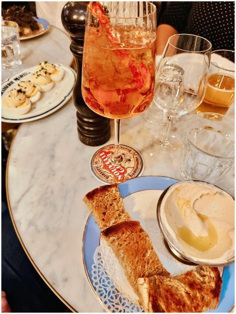 Tasty brunch spread featuring toast, deviled eggs,