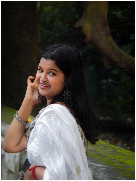 Smiling Woman Traditional White