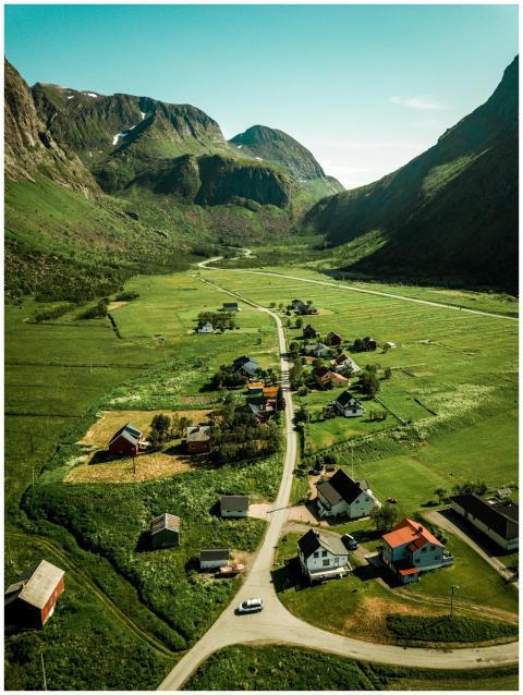 Explore the serene beauty of Lenvik, Norway's lush