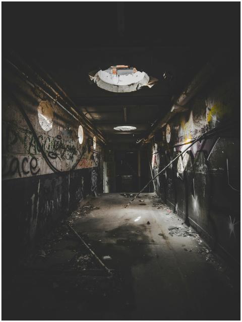 Discover the eerie charm of an abandoned hallway a