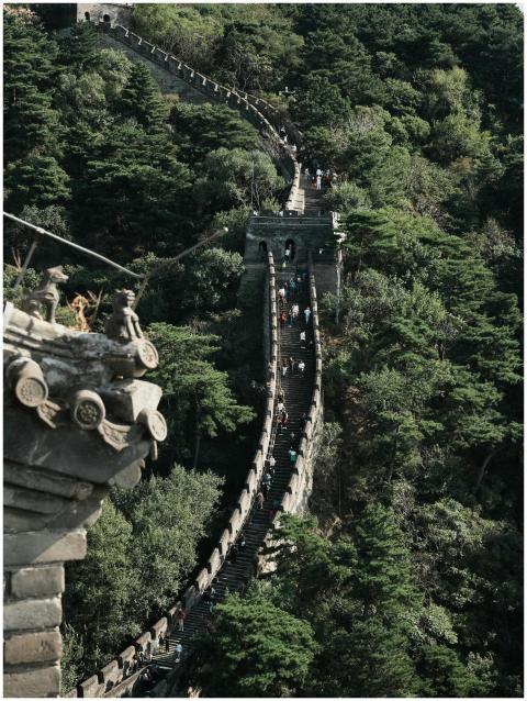 Elevated view of the historic Great Wall surrounde