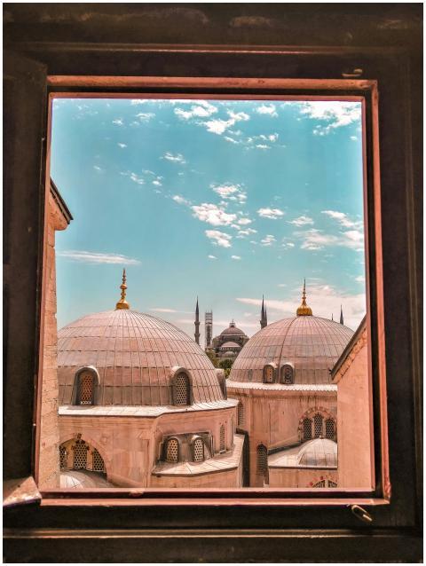 Scenic view of Istanbul's iconic domes from an ope