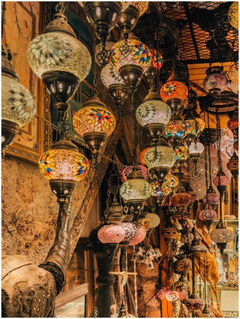 gece lambaları pazarda