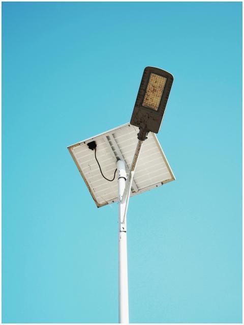 Solar-powered streetlight in Guizhou, China, symbo