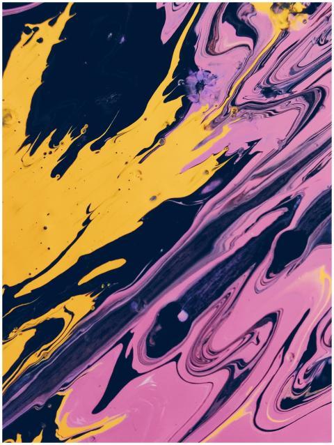Dynamic abstract expressionist art with vibrant pi