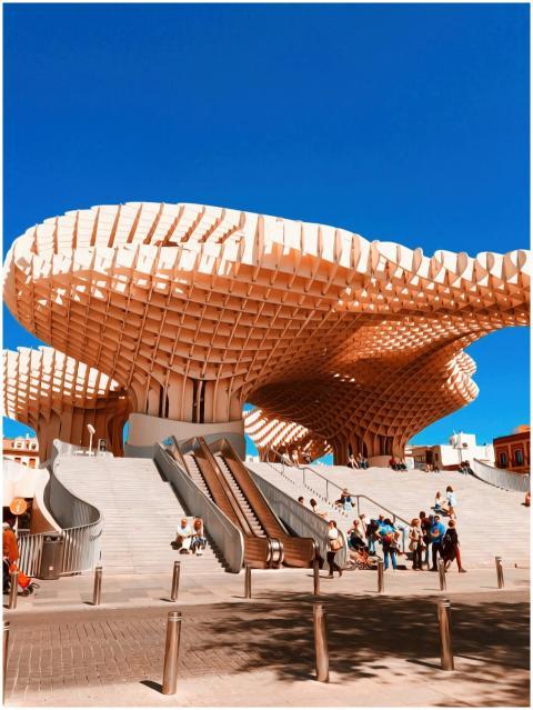 Stunning view of the Metropol Parasol in Seville,
