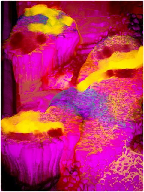 Dynamic digital painting with vivid colors and abs