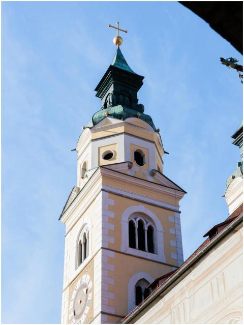 Captivating view of a historic church tower standi