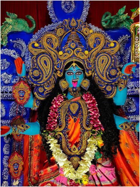 Vibrant Goddess Kali Sculpture