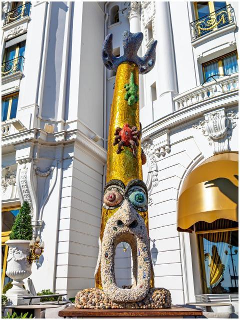 Colorful Sculpture Historic Building