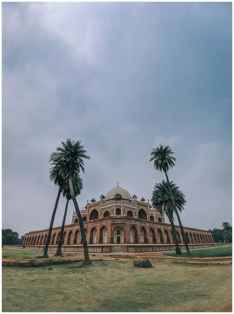 Majestic view of Humayun's Tomb in New Delhi with