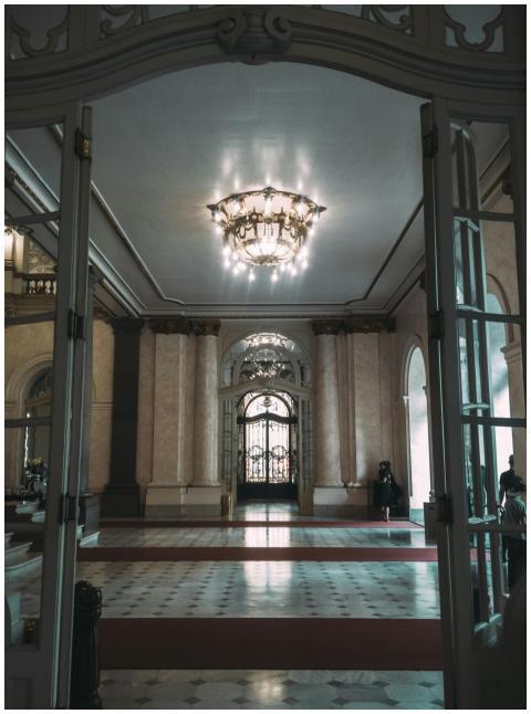 Explore the opulent interior of a historic buildin