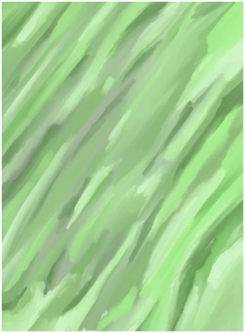 Vibrant green abstract artwork with fluid brushstr