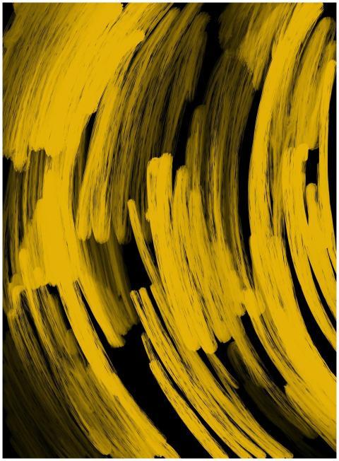 Vibrant abstract art featuring bold yellow brush s